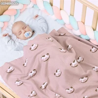 knitted baby blanket newborn baby swaddle warp blanket cotton baby receiving blanket infant baby bedding crib stroller blanket