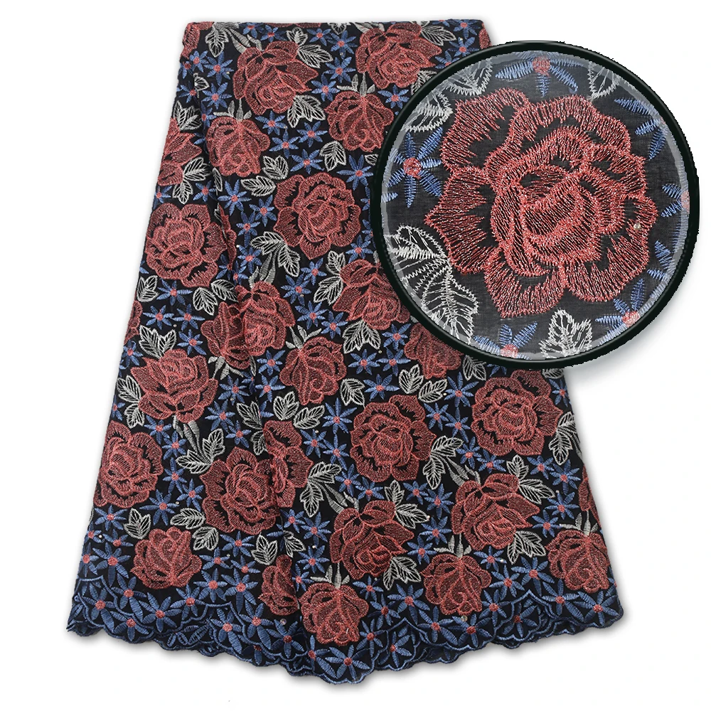 

African Lace Fabric 2020 High Quality Lace Trim Embroidery Swiss Voile Lace In Switzerland Cotton Lace For Wedding