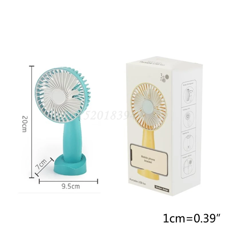 

Mini Handheld Fan USB Rechargeable Desktop Cooling Fan Mobile Phone Holder Adjustable Angle Air Cooler for Home Office