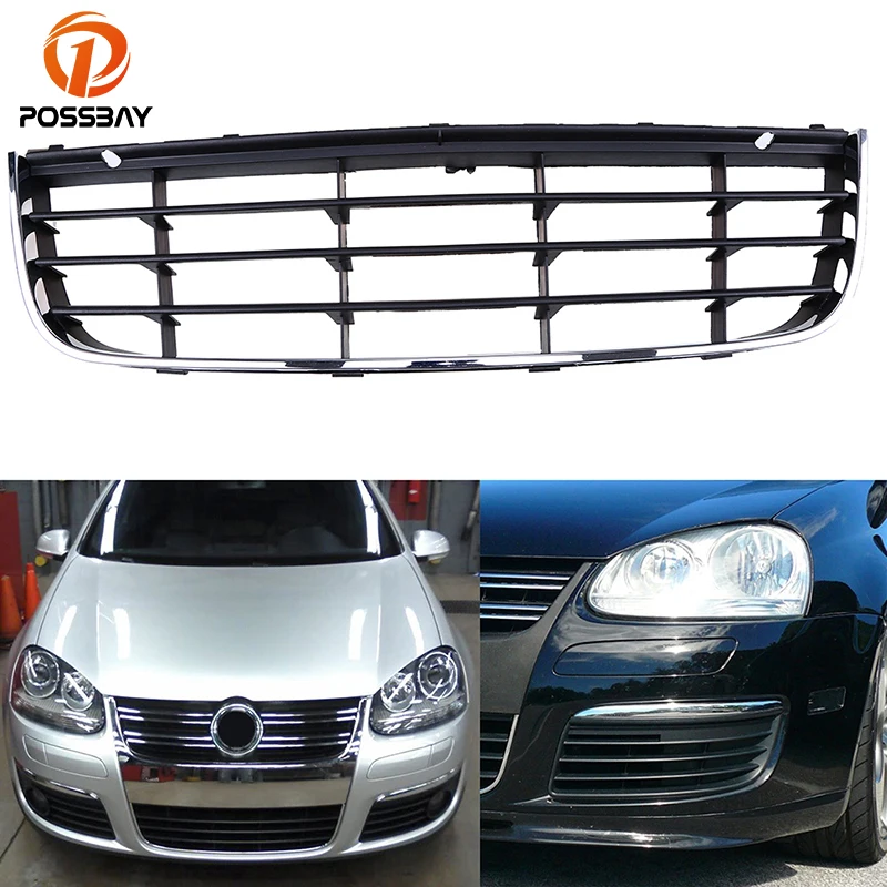 Фото Передняя флейта POSSBAY для VW Jetta/Bora/Golf Mk5 2004 2010|lower grill|grill ventlower bumper grill |