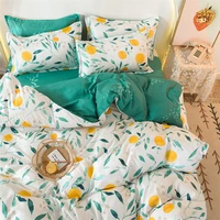 fashion floral bedding set child kid duvet cover sets with bed sheet pillowcase adult soft bed linen single full queen king size