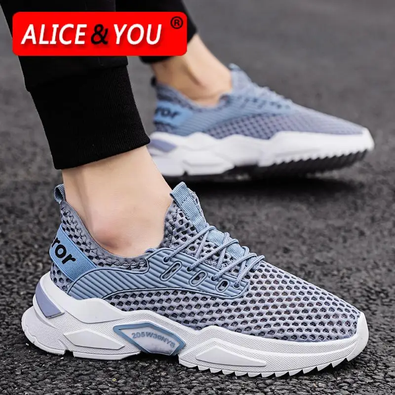 

2021 Summer Men Running Shoes Breathable Soft Lazy Shoes Lightweight Comfortable Mesh Casual Sneakers