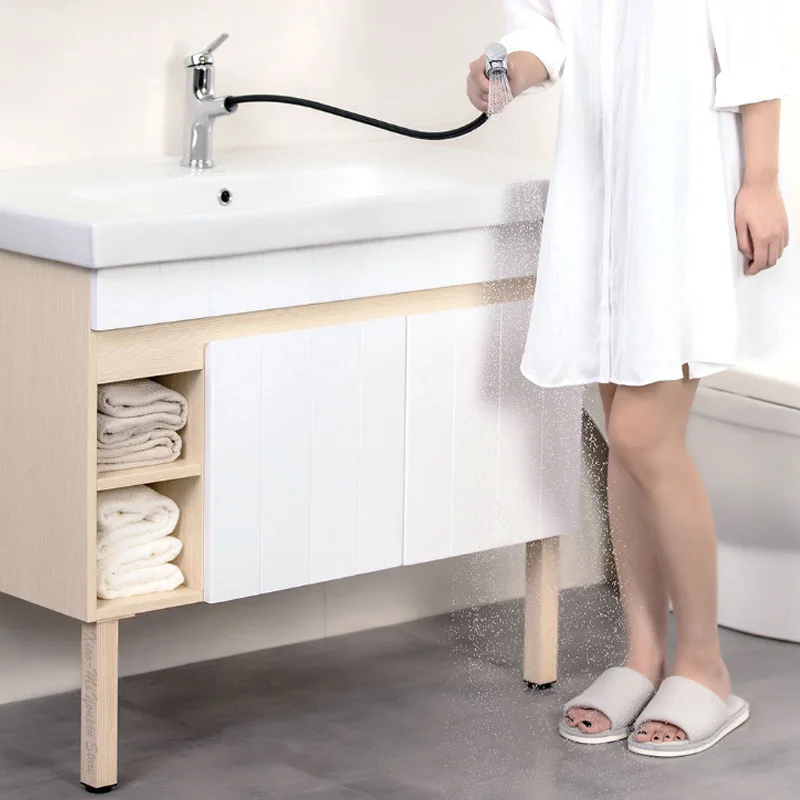 In stock Xiaomi Bathroom Basin Sink Faucet w/ Pull Out Rinser Sprayer Gargle Brushing Cold &amp Hot Bathtub 2 Mode Mixer Tap | Электроника
