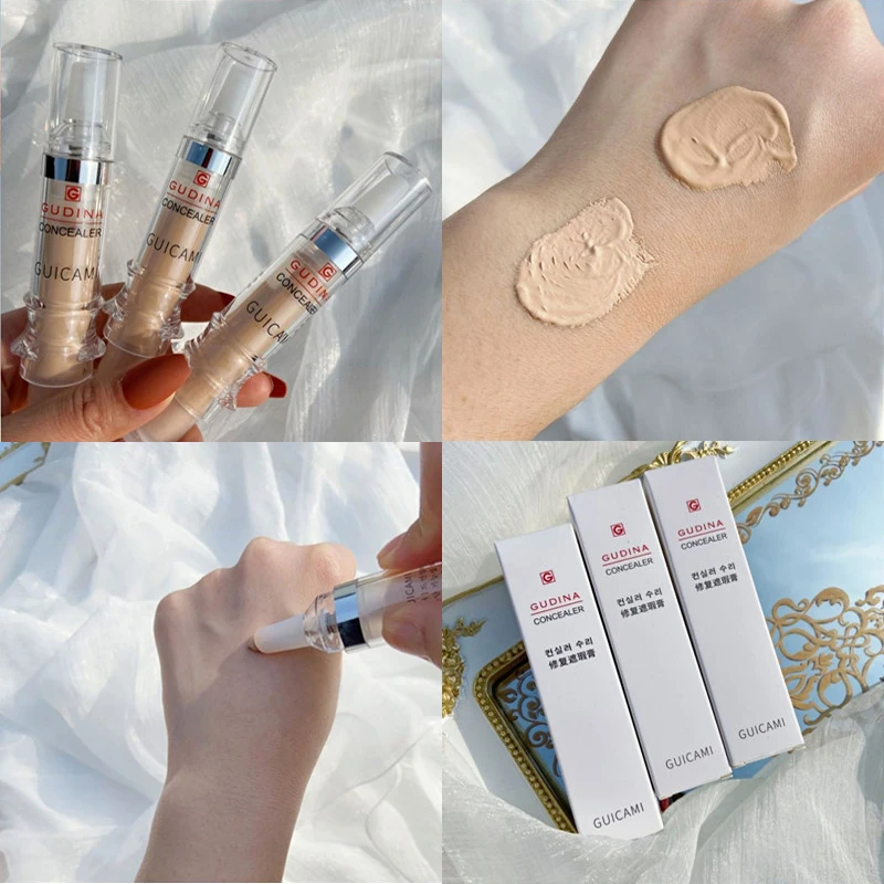 Крем консилер основа для макияжа в форме иглы осветляет тени увлажняет стойкий