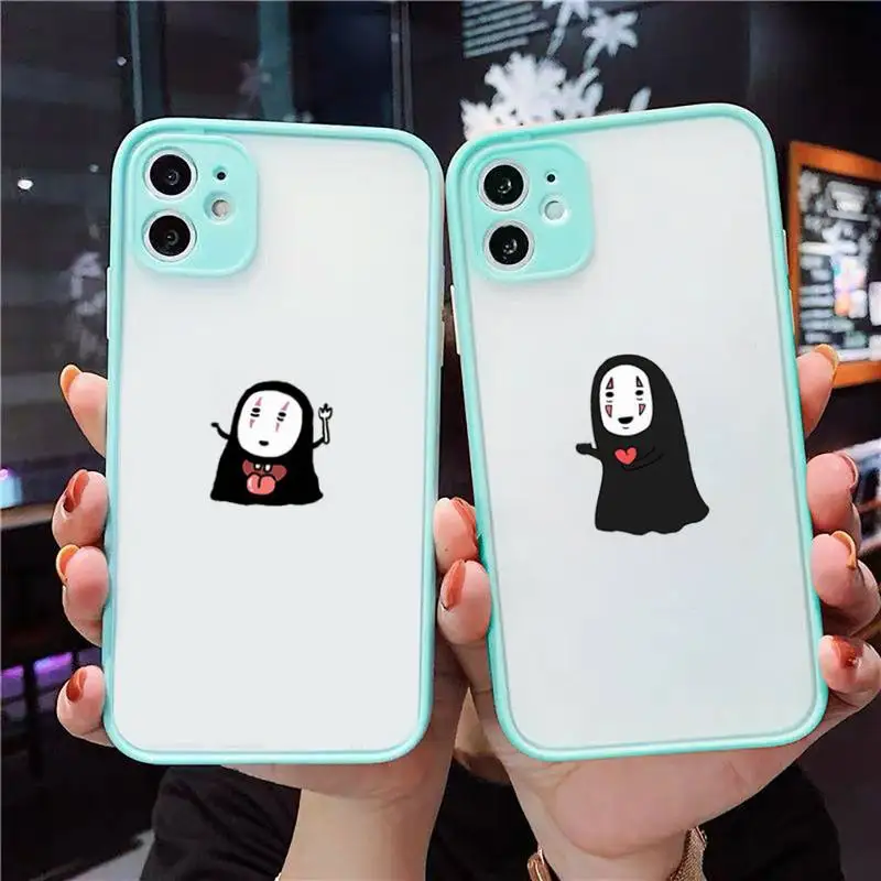 

Japan cartoon Totoro Spirited Away Phone Case Matte Transparent for iPhone 7 8 11 12 s mini pro X XS XR MAX Plus cover funda
