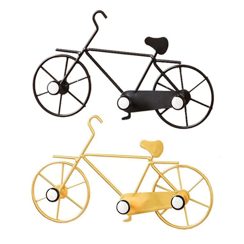 

2 Pcs Xuanguan Clothes, Hats, Hooks, Bicycles, Wall Hanging, Creative Small Hooks, Household Key Rack, Black & Golden