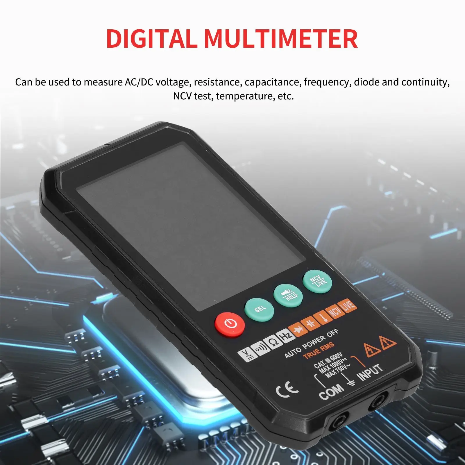 

Высокоточный мультиметр FY107C с емкостным диодом для измерения температуры, универсальный цифровой мультиметр с защитой от горения