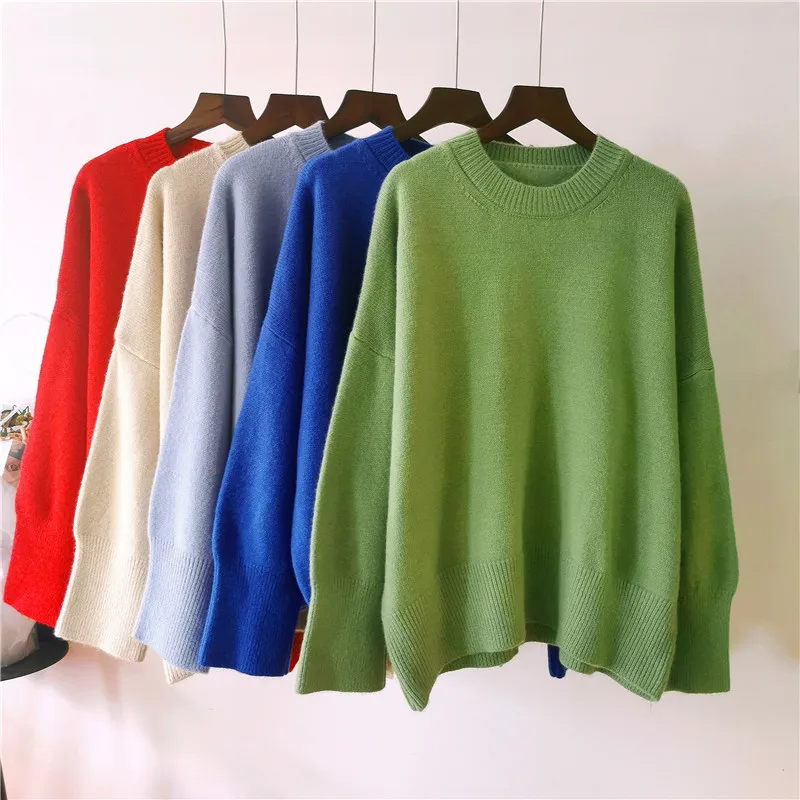 Autumn and winter Women Sweaters 2019 Casual Long Sleeve Slim regular Pullers Korean Female Knitted Jumpers Tops female | Женская одежда