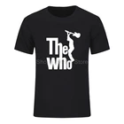 Мужская футболка с принтом The Who, Мужская футболка в стиле ретро, с изображением музыкального человека с гитарой, футболка с коротким рукавом