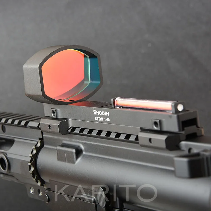 SFD Ii Shotgun 1x Оптическое волокно легкий красный точечный прицел и Picatinny рельсовый