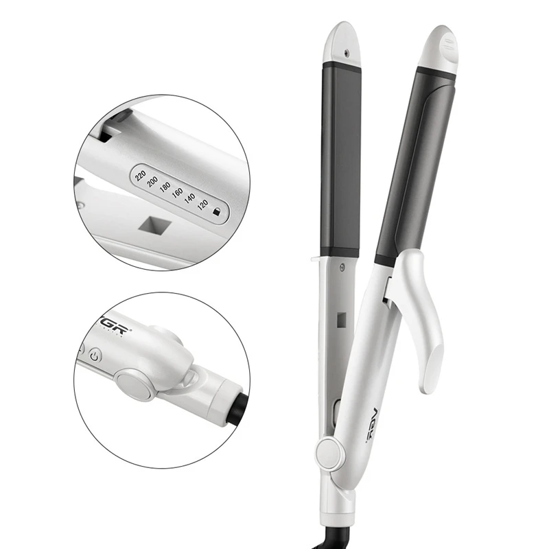 

VGR V-558 Hair Curlers 6-Speed Temperature Adjustment Curling Iron Titanium Flat Iron Hair Straightener EU Plug