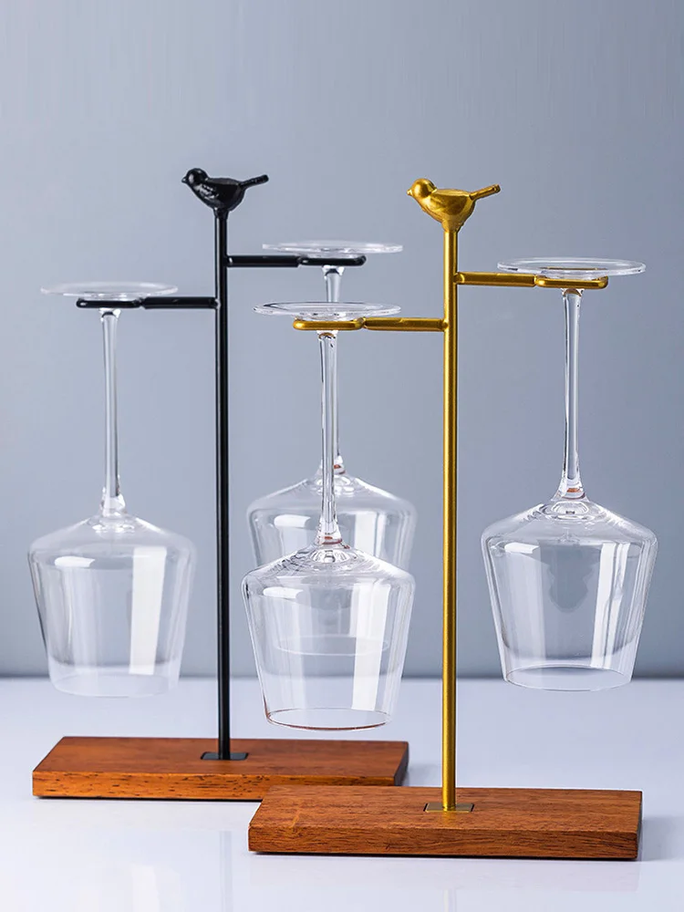 

Red wine cup rack upside down rack household goblet creative crystal cup storage rack modern light luxury wine cup rack