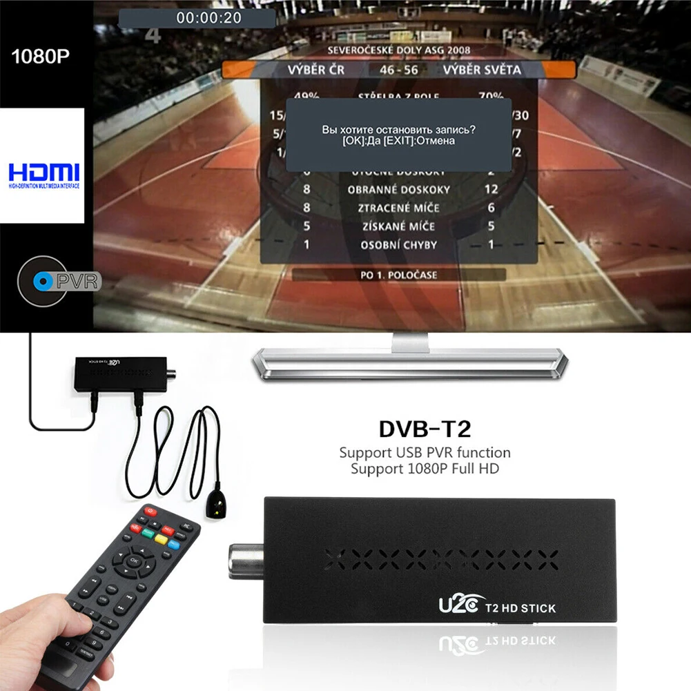 DVB T2 Smart Digital HD Mini tv Box сетевой плеер интернет медиастик USB Интеллектуальный фильм