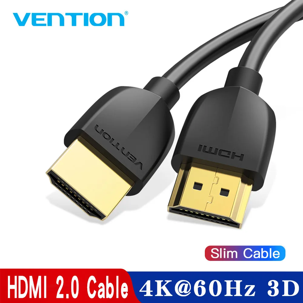 Тонкий HDMI кабель Vention 2 0 HDR 4K 60 Гц для разветвителя удлинитель 1080P PS4 HDTV проектора м 3