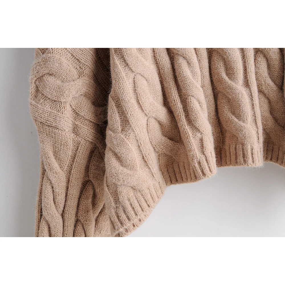 Мода Za женские свитера 2019 зимний женский свитер с высоким воротом повседневный