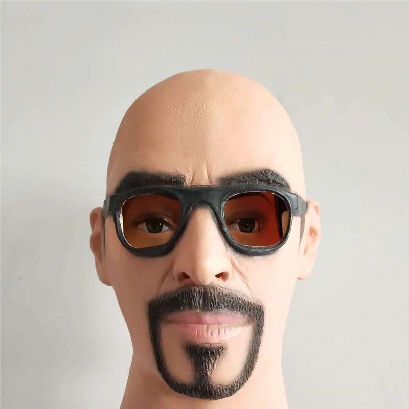 Искусственная Мужская латексная маска накладные парики на голову борода