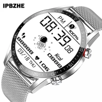 ipbzhe smart watch men ecgppg waterproof bluetooth call blood pressure wristbands bracelet fitness smartwatch for ios android