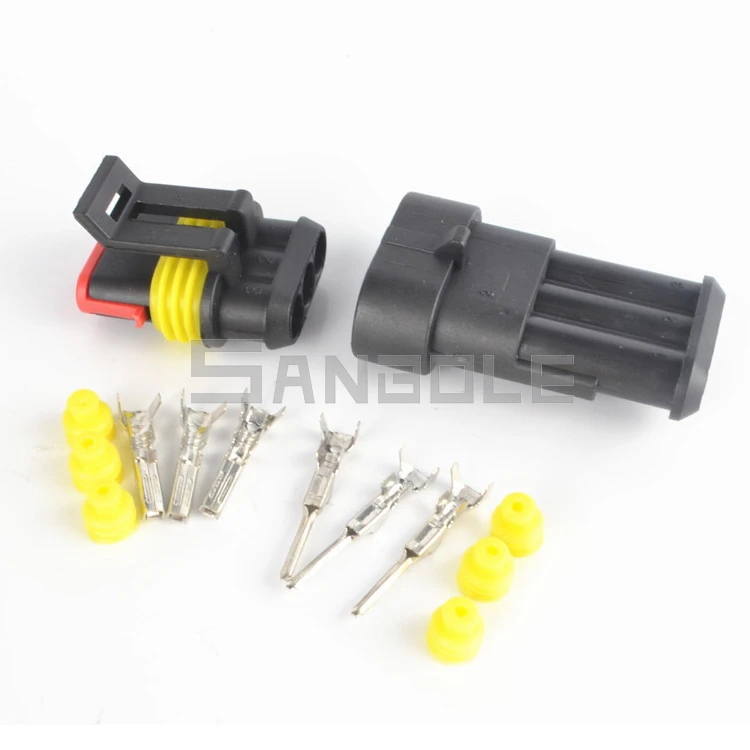 Нейлоновый водонепроницаемый разъем DJ7031 для автомобильного коннектора терминал