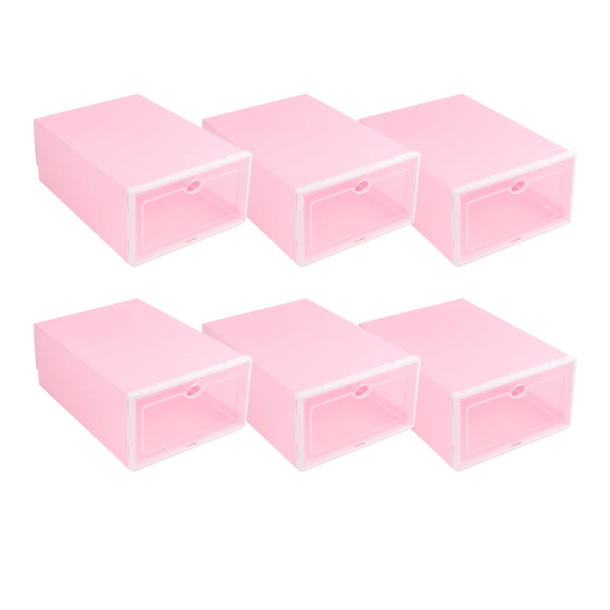 

6 шт., пластиковый контейнер для обуви с белой рамкой