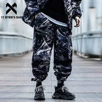 11 bybbs dark winter tie dye thick cargo pant man harajuku joggers men trousers streetwear hip hop tactical function pants 2020
