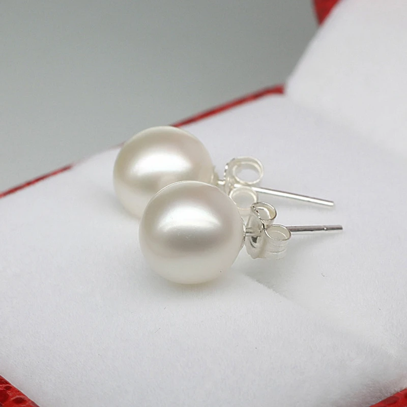 Женские классические серьги SHDEDE из серебра 925 пробы серьги-гвоздики с жемчугом