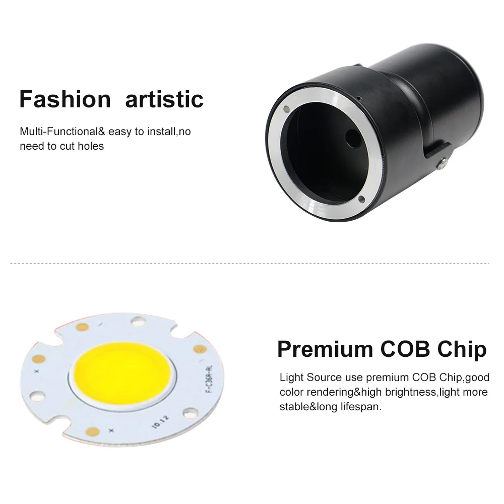 Вращающийся на 180 градусов Потолочный светильник с регулируемой яркостью 7 Вт 10 15