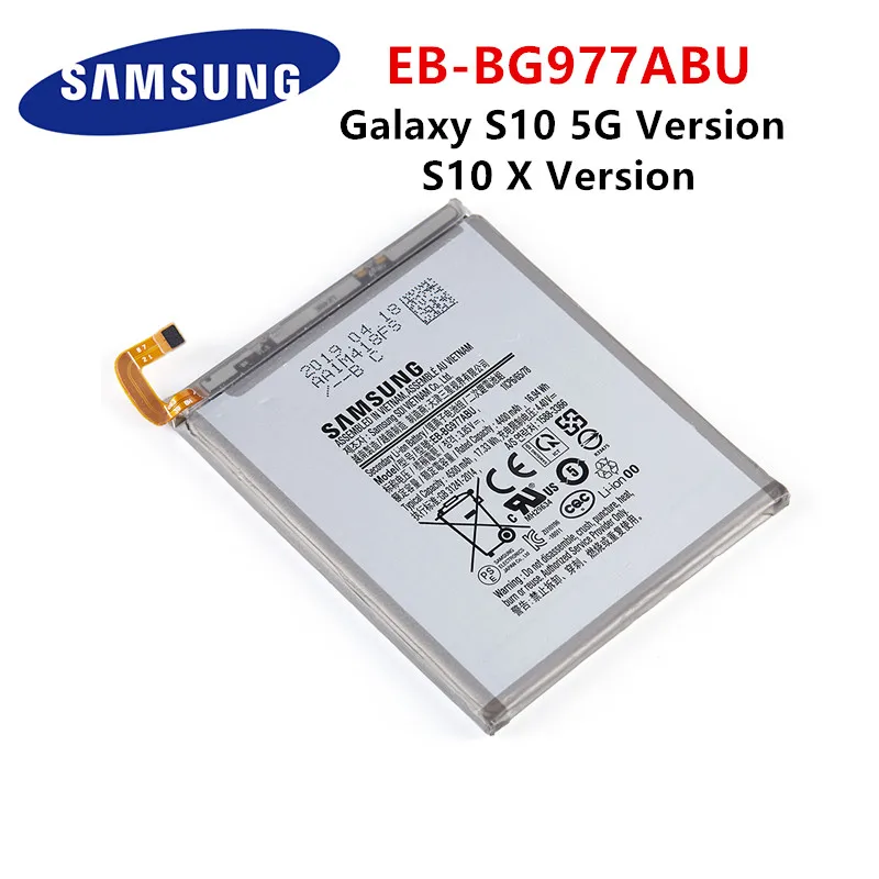 samsung orginal eb bg977abu 4500mah battery for samsung galaxy s10 5g version s10 x version sm g977 sm g977vut batteriestools free global shipping