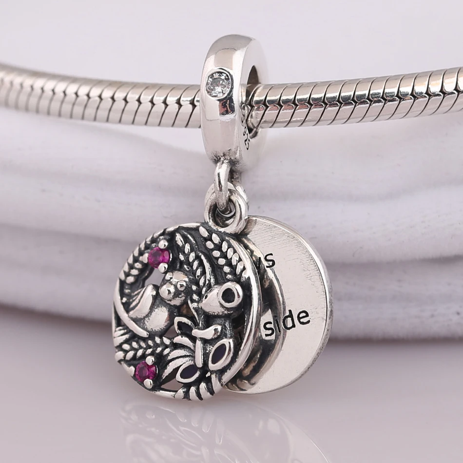 

Girls Bracelets Bead Pendant Pendant Silver DIY Jewelry Always By Your Side Dangle Charm fit Lady Bracelet Bangle