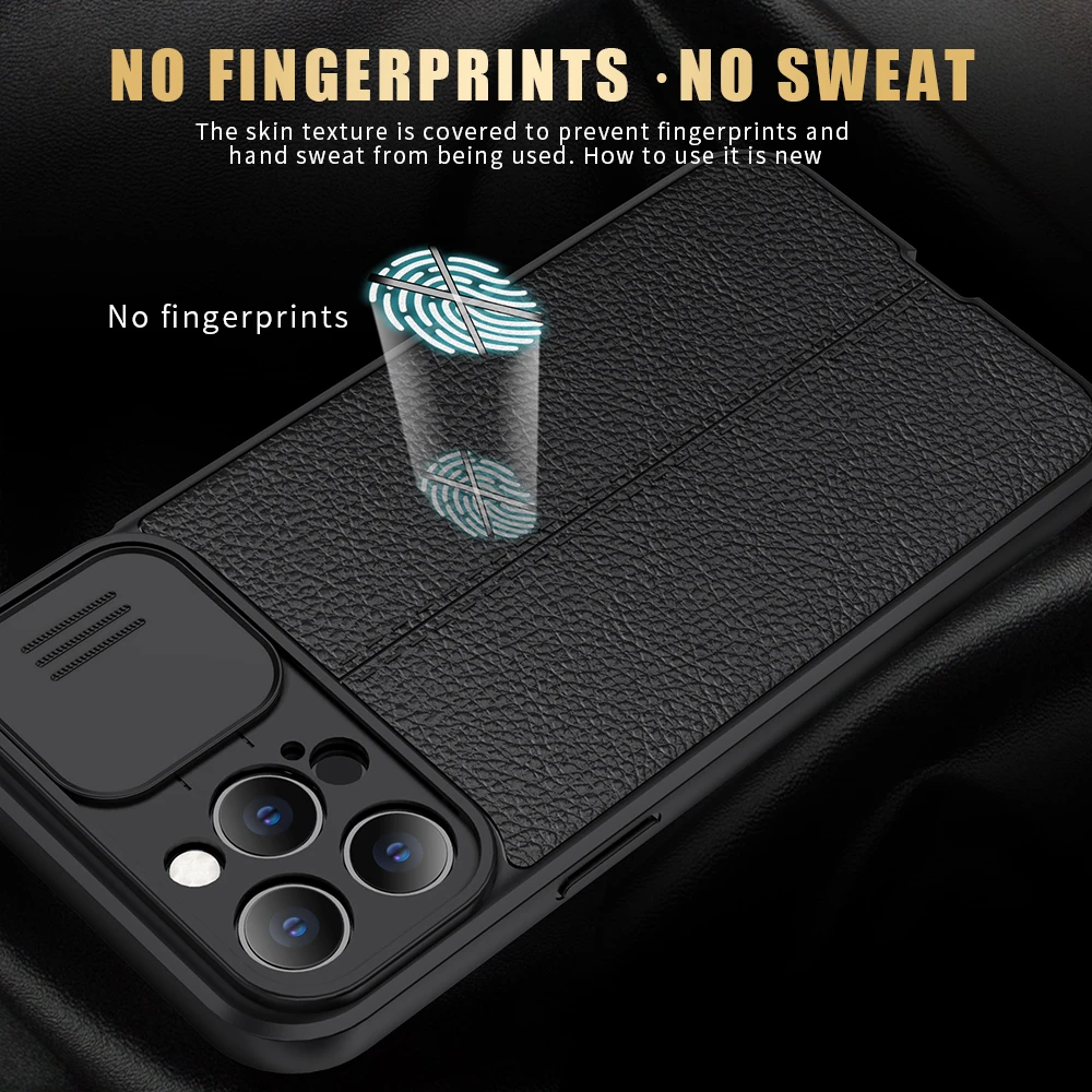 afion 13 case silde window lychee patten leather texture soft silicone shockproof coque for apple iphone 13 pro max mini fundas free global shipping