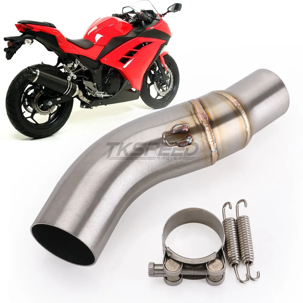 Средняя труба мотоцикла для Kawasaki Ninja 300 2013 2014 2015 Ninja300 средняя звеньевая без