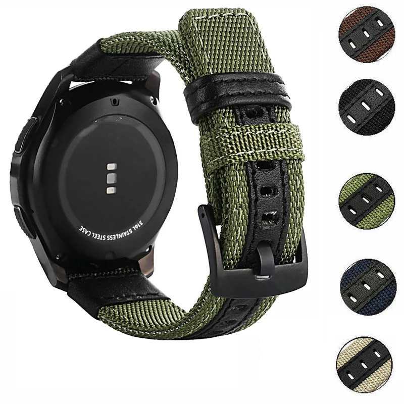 

Ремешок нейлоновый кожаный для xiaomi Amazfit Bip, браслет для наручных часов Huami Amazfit Pace Stratos 2 GTS GTR 42 47 мм