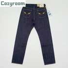 Cozyroom 23 унции вспышки Задние карманы мотоциклетный стиль Мужские джинсы вышивка джинсы Синий