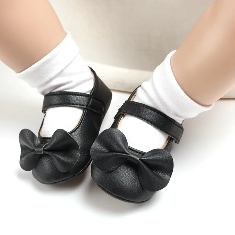 

Fashion Baby Girls Bow Anti-Slip Casual Sneakers Toddler Soft Soled Princess First Walking Shoes 0-18M