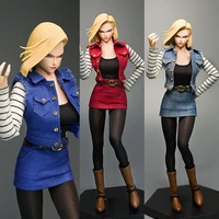 cdtoys m013 16 scale sexy female figure accessory android 18 vest skirt set female head body clothes shoes model for fans