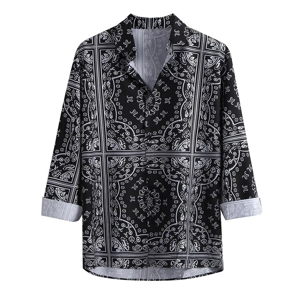 Новинка 2021 стильные мужские топы винтажные этнические рубашки с отложным