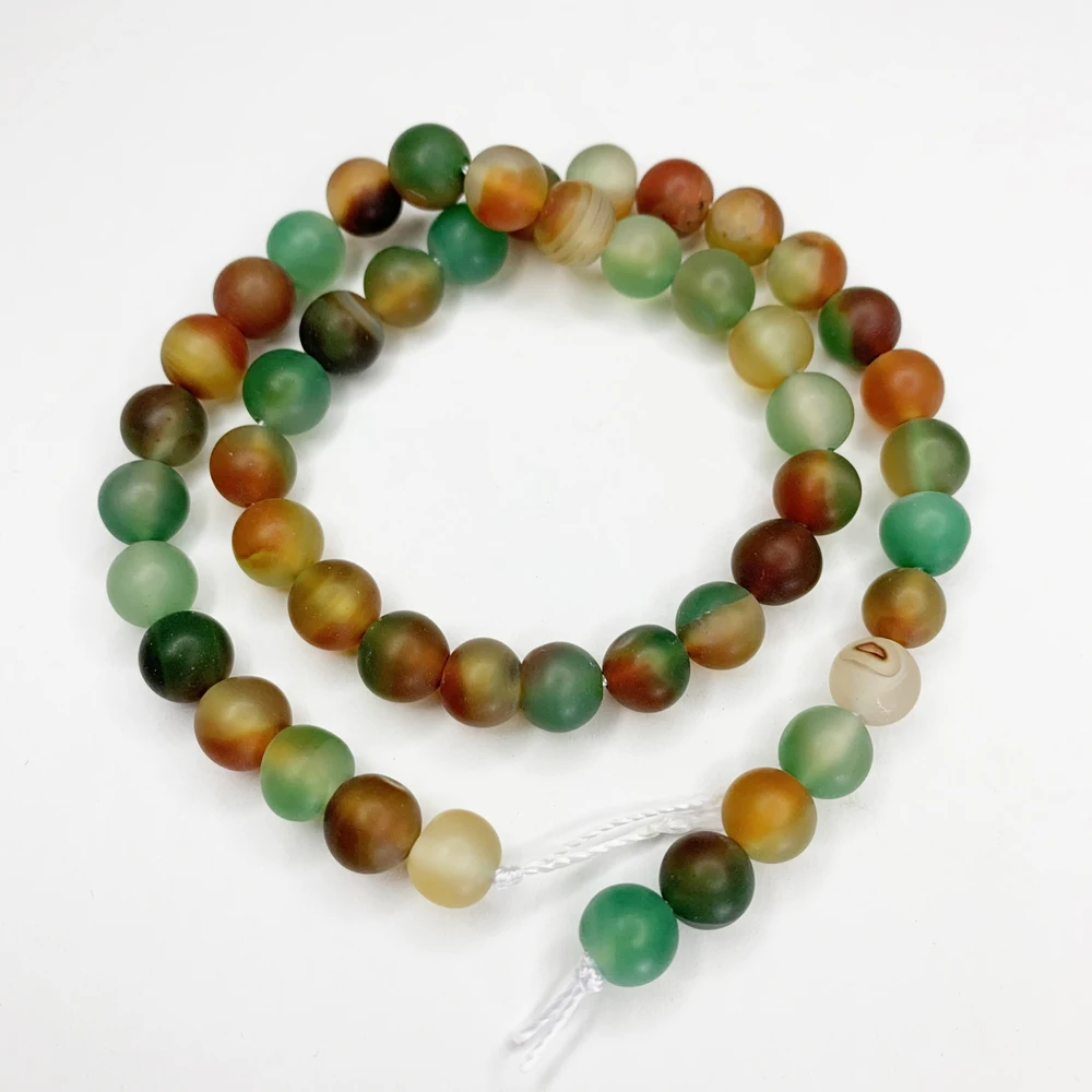 Оптовая продажа лаковые круглые матовые бусины из натурального агата