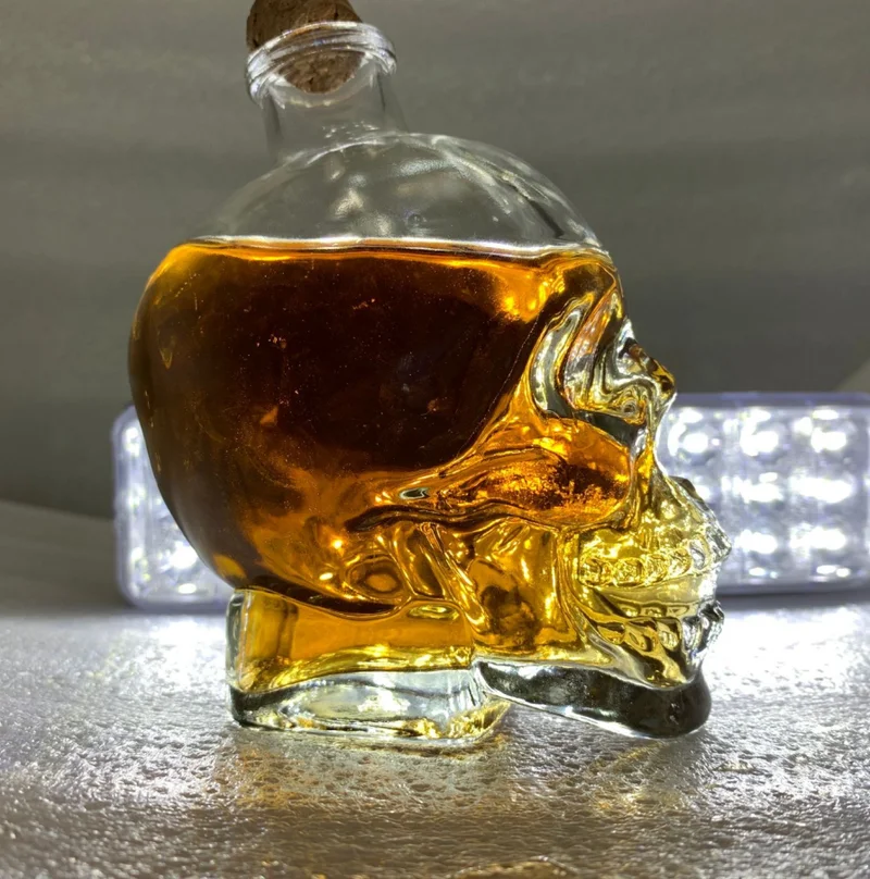 Креативная прозрачная пивная винная чашка бокал в виде черепа для красного вина