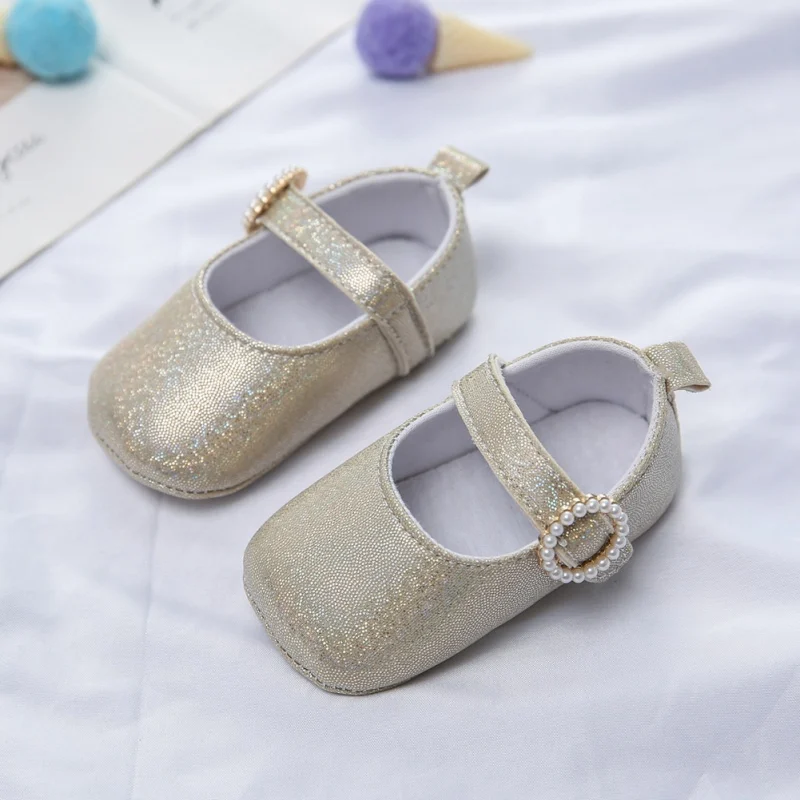

Baby Shoes Shallow Princess Prewalkers Newborn Girl Pearl Buckle Shoes Fashion Glossy First Walker Baby Kids Girls Shoe12