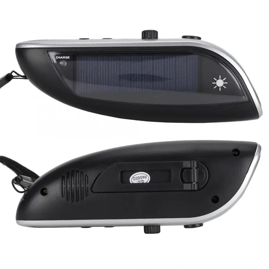 Портативный многофункциональный светодиодный фонарик на солнечной батарее с USB