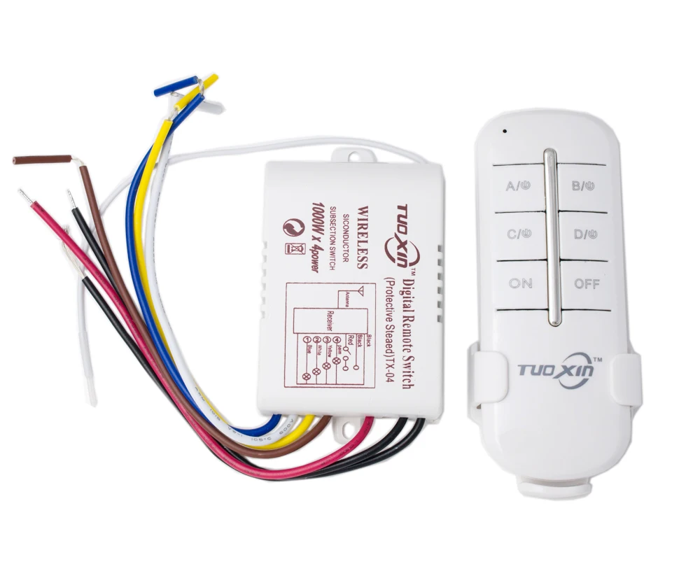 DIY 1/2/3/4 пути 220 V дистанционного Цифровой беспроводной пульт дистанционного управления ON/OFF Управление переключатель для лампочки высокое качество