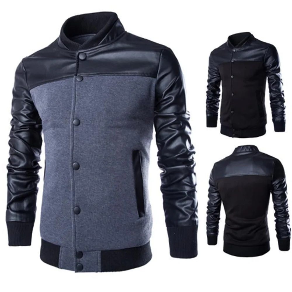 Новинка 2020 лидер продаж весна осень мужской модный свитер из искусственной кожи