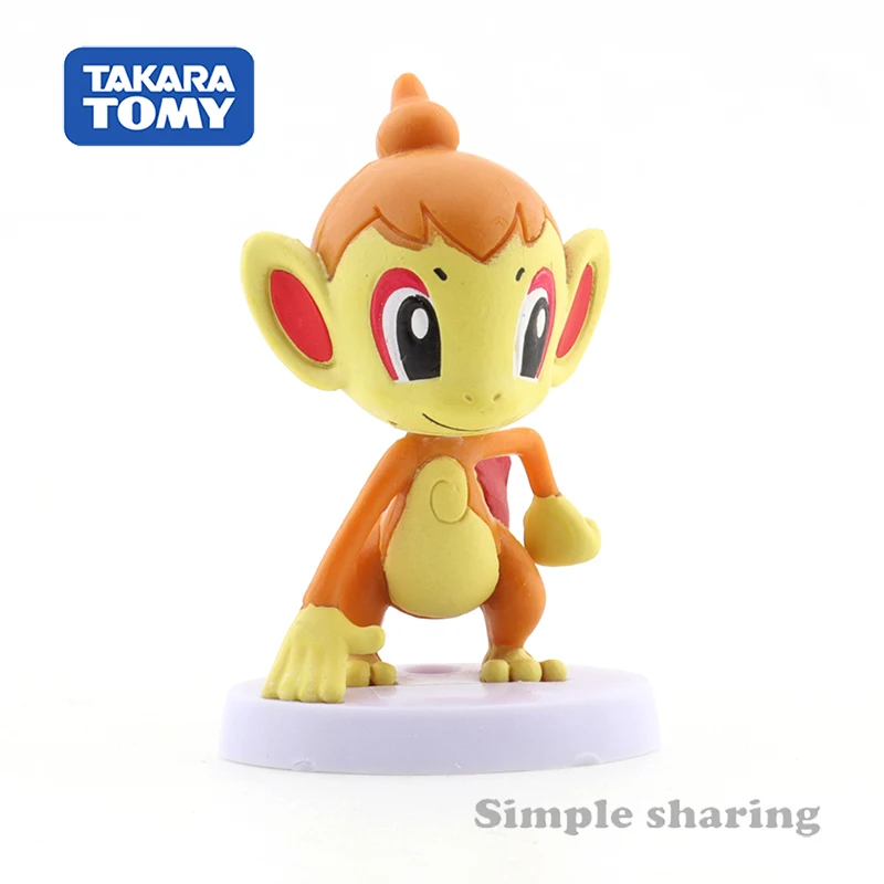 Takara Tomy Tomica Moncolle Ex Pokemon Figures MS-54 Chimchar полимерная фигурка из аниме игрушки для детей