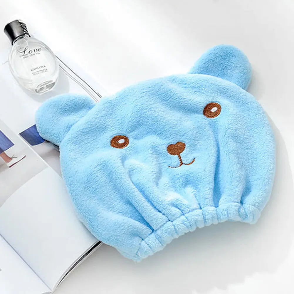 

Meihuida Cute Cartoon Bear Hair Drying Towel Bath Shower Wrap Head Hat Cap Makeup Bathing Tool Hot Sale