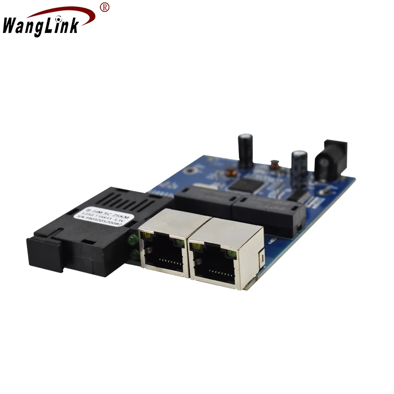 10/100/1000M Ethernet fiber switch 2 RJ45 UTP 1 SC fiber Gigabit Fiber Optical Media Converter 2SC 2RJ45 Ethernet PCB