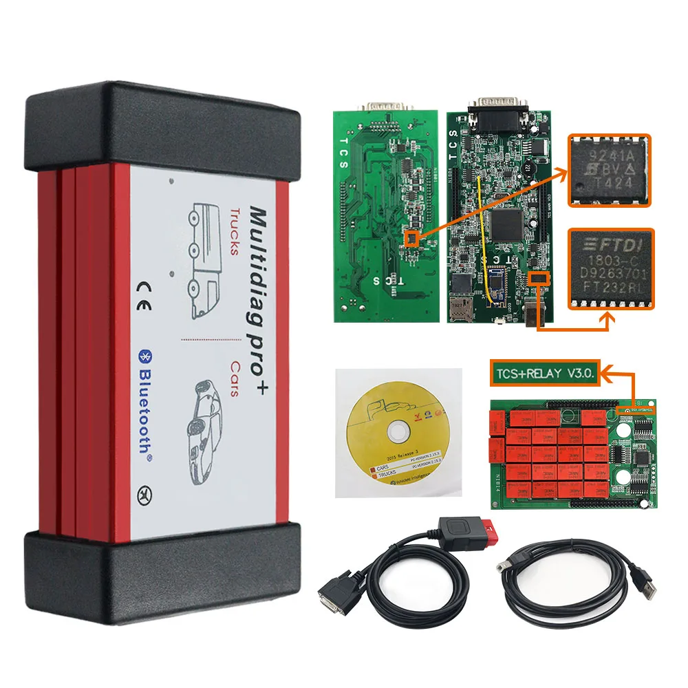 Диагностический инструмент для грузовика Multidiag OBD2 Bluetooth NEC автомобильный