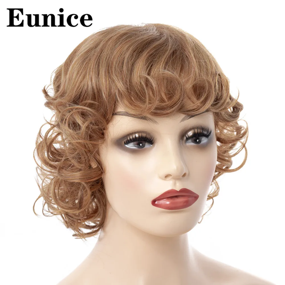 Чистый короткий волнистый боб парик синтетические волосы парики для женщин