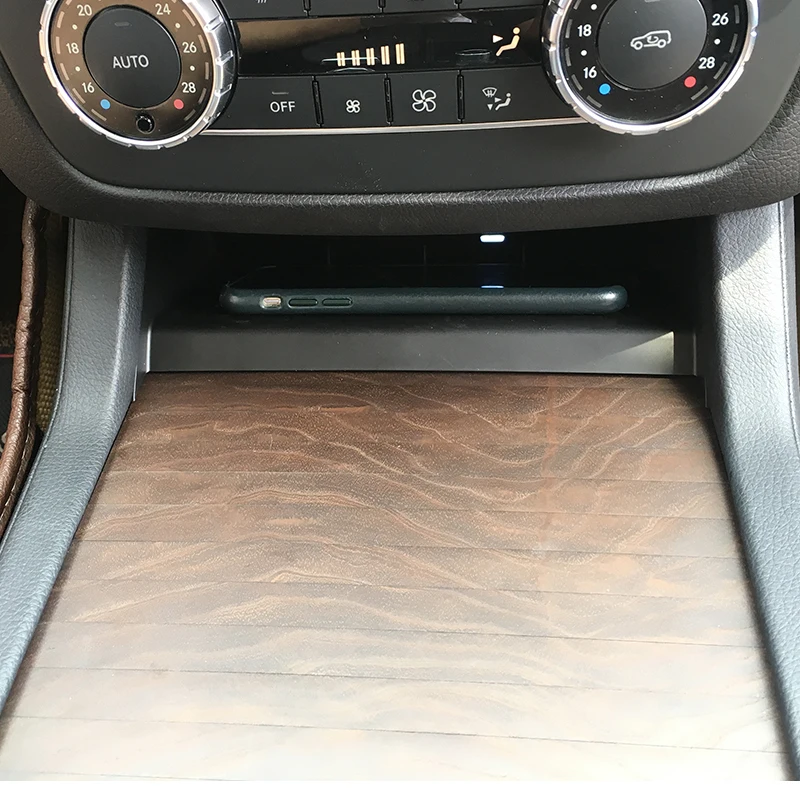 for mercedes gle qi wireless charger 2014 2018 gls ml gl mobile phone fast charging adaptor 10w plate accessories w166 charging free global shipping