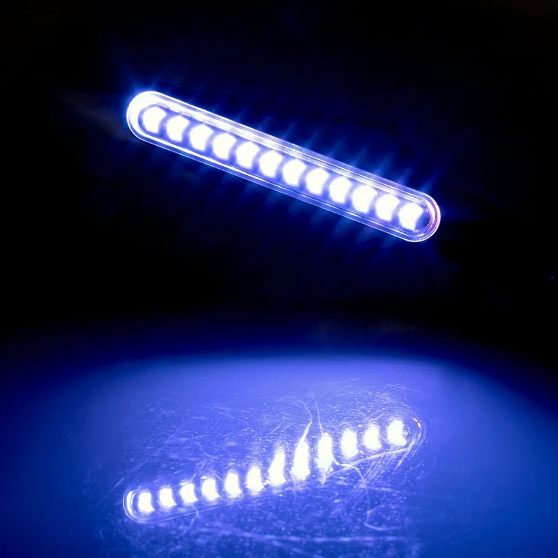 

2Pcs Universal Motorcycle Modified Turn Signal LED Streamer Bicolor Turn Signal(Yellow Light + Blue Light)