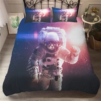 3d comforter set bedding duvet cover cat spaceman bed clothes for child with pillowcase king queen size