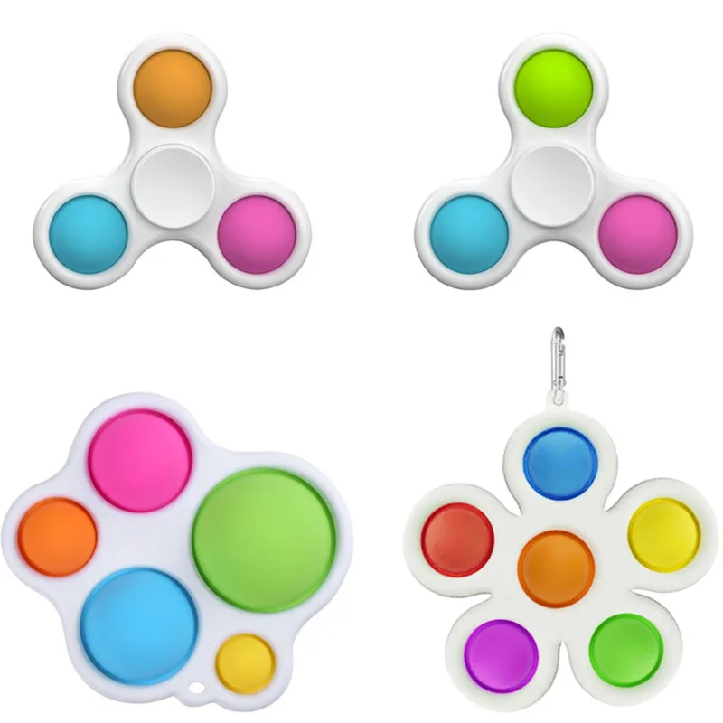 Антистресс простой улыбающегося вытолкнуть его детские Figet упаковка игрушек для